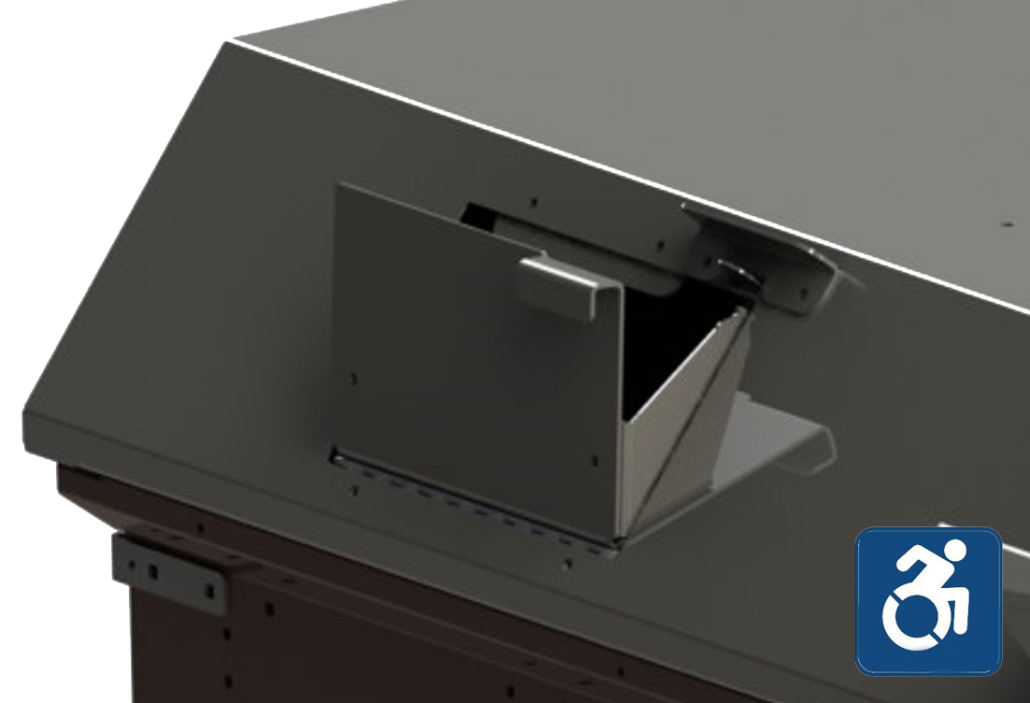 Mailbox chute on our TuffBoxx Camper and Picnic models are accessebility Compliant.
