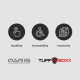 Icons representing usability, accessibility, and inclusivity above the PARIS Site Furnishings and TuffBoxx logos, emphasizing their commitment to accessible outdoor spaces.